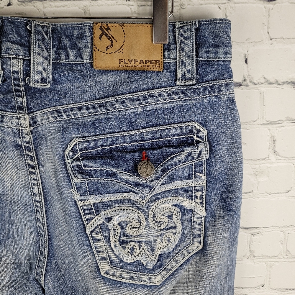 FLYPAPER | straight leg flap pocket jeans